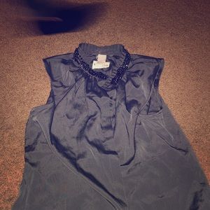 H&M sleeveless grey casual work top